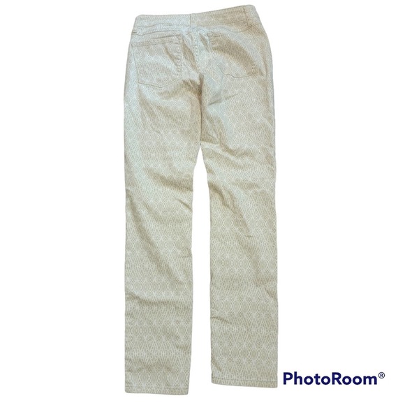 Prana Kara Diamond Patterned Cream/Light Olive Pants 2/26 - Picture 2 of 6